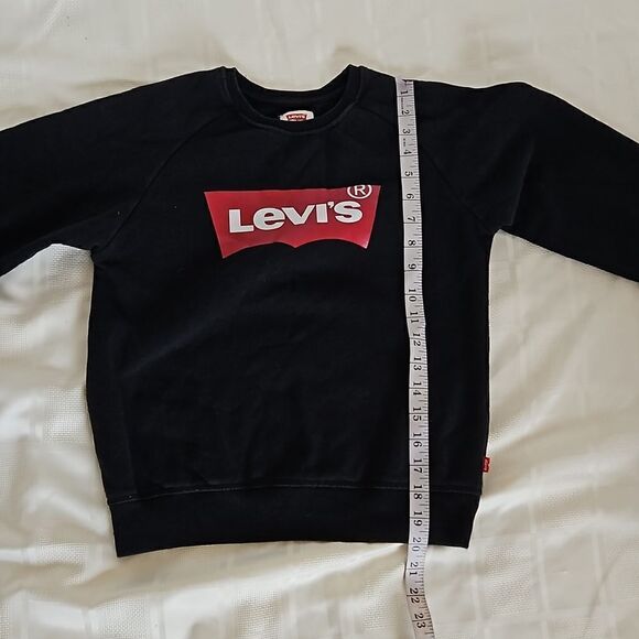Levi's Girl Signature Logo Long Sleeves Sweater Large 10/12 Years Old Black/Red - Picture 11 of 16